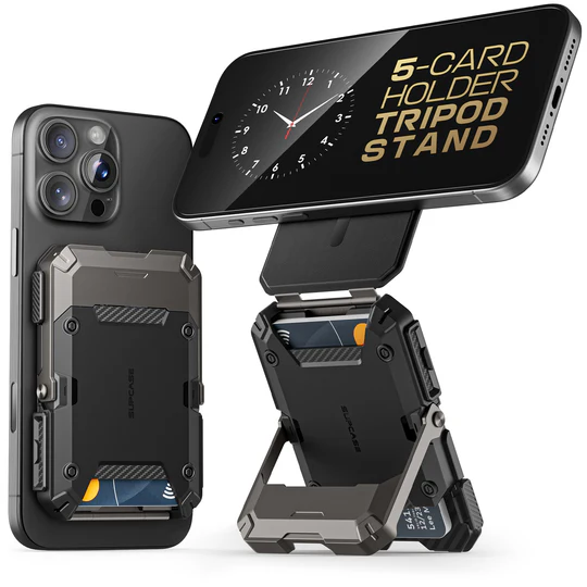 MagFlip Magnetic Wallet with Stand-Black
