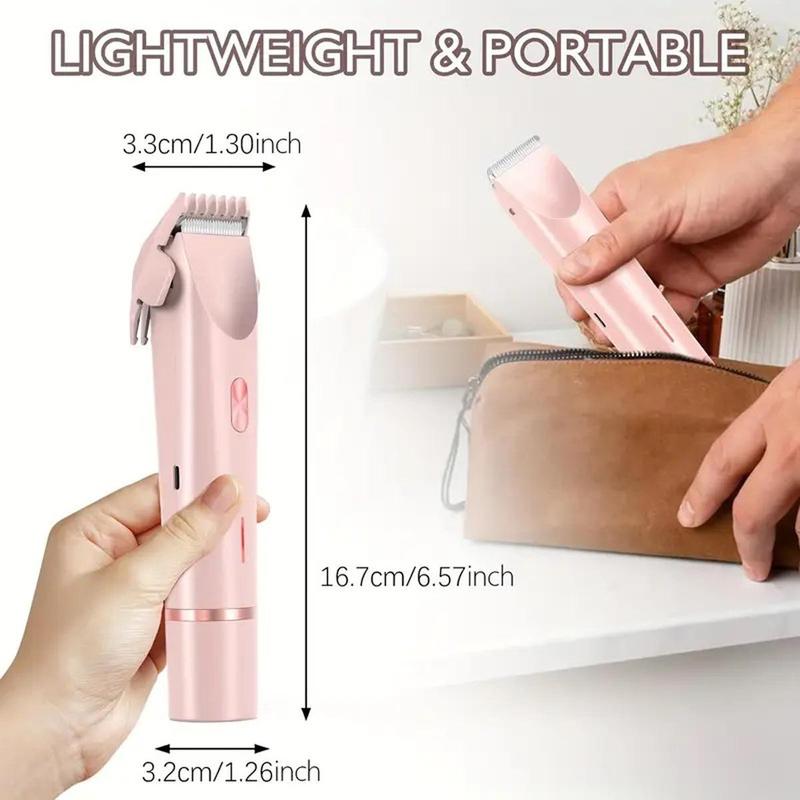 2-in-1 Waterproof Bikini Trimmer & Shaver for Women | Wet/Dry Electric Hair Remover