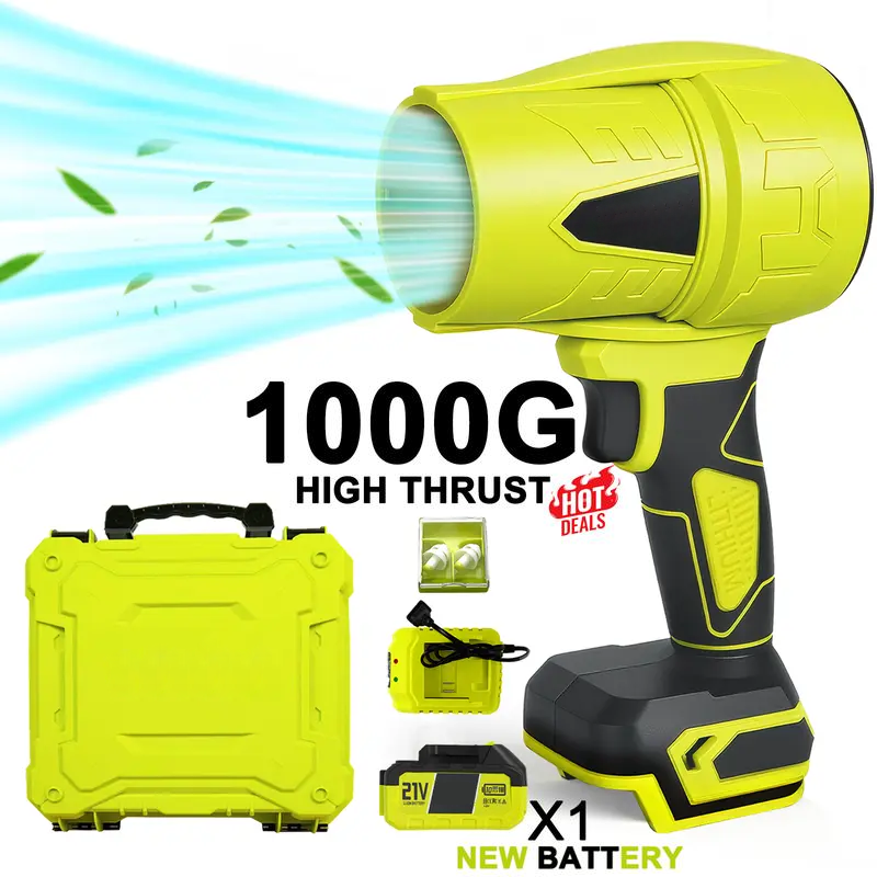 Turbo Jet Blower,Leaf Blower, Violent Turbo Fan, Brushless Pure Copper Motor,Car Drying After Wash, Handheld Snow Blower,Cordless Turbo Power Air Duster,Home Improve,Garden Mainte
