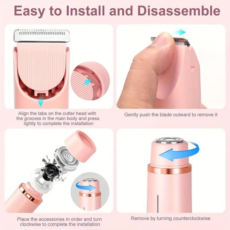 2-in-1 Waterproof Bikini Trimmer & Shaver for Women | Wet/Dry Electric Hair Remover