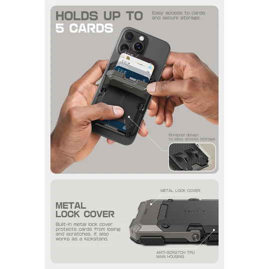 MagFlip Magnetic Wallet with Stand-Black