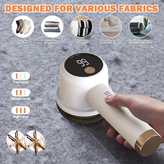 Rechargeable Fabric Shaver- Efficient Sweater and Lint Shaver for Clothes, Removing Fuzz, Lint Balls, Pills, and Hairballs.